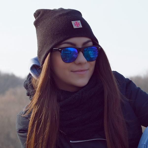 New Flash Mirrored Lens Horned Rim Half Frame Sunglasses 8927