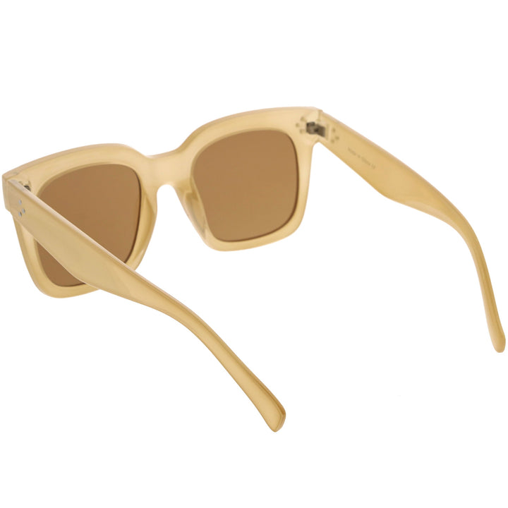 Bold Oversize Horned Rim Flat Lens Sunglasses A101