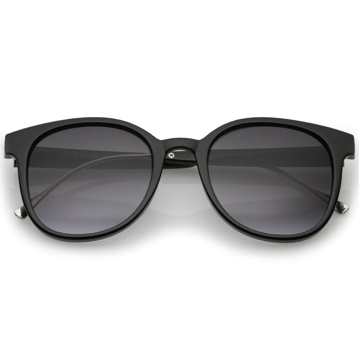Casual Metal Temple Square Lens Horn Rimmed Sunglasses A750