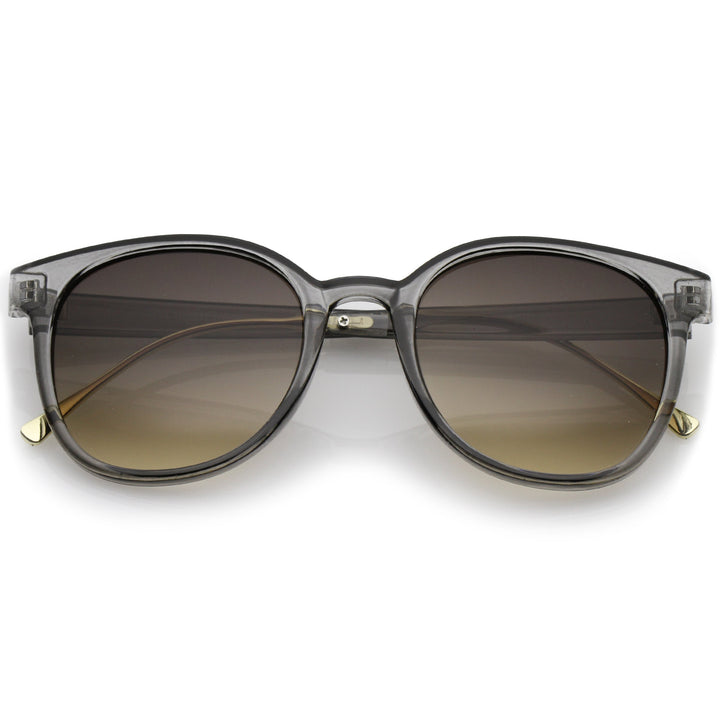 Casual Metal Temple Square Lens Horn Rimmed Sunglasses A750