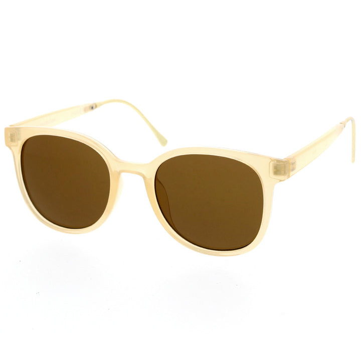Casual Metal Temple Square Lens Horn Rimmed Sunglasses A750