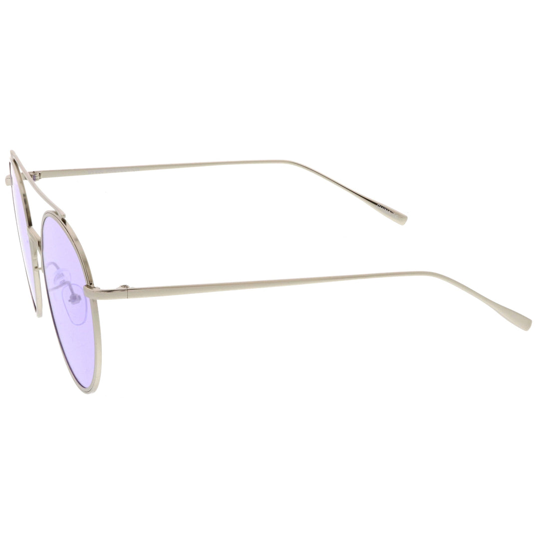Modern Slim Round Color Tone Aviator Sunglasses A871