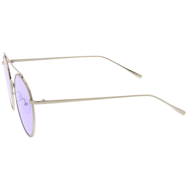 Modern Slim Round Color Tone Aviator Sunglasses A871