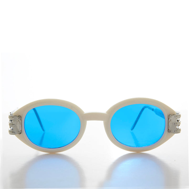 Industrial Oval 90s Vintage Sunglasses - Alavian