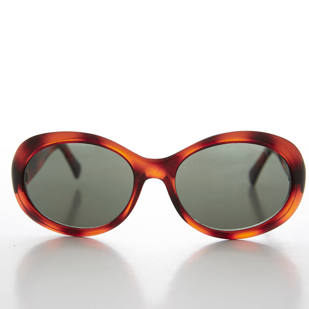 90s Oversize Oval Bug Eye Unisex Vintage Mod Sunglasses - Bee
