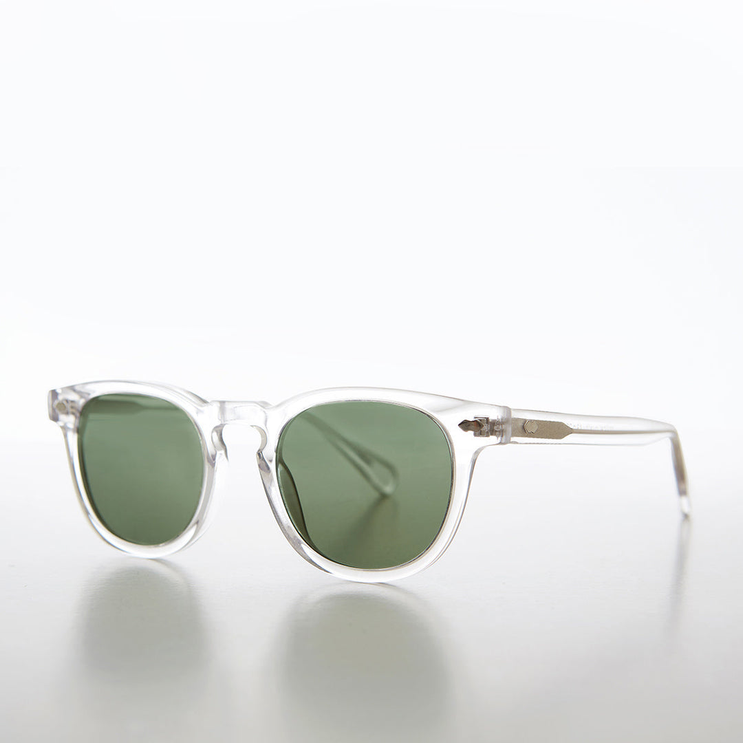 Clear Acetate Polarized Square Sunglasses - Benson