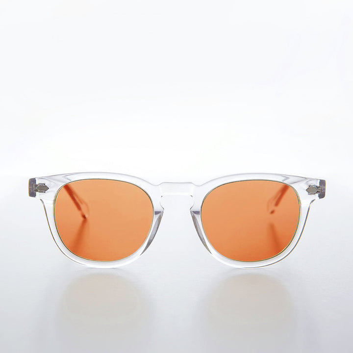 Gafas de sol cuadradas de acetato transparente con lentes de colores - Benson