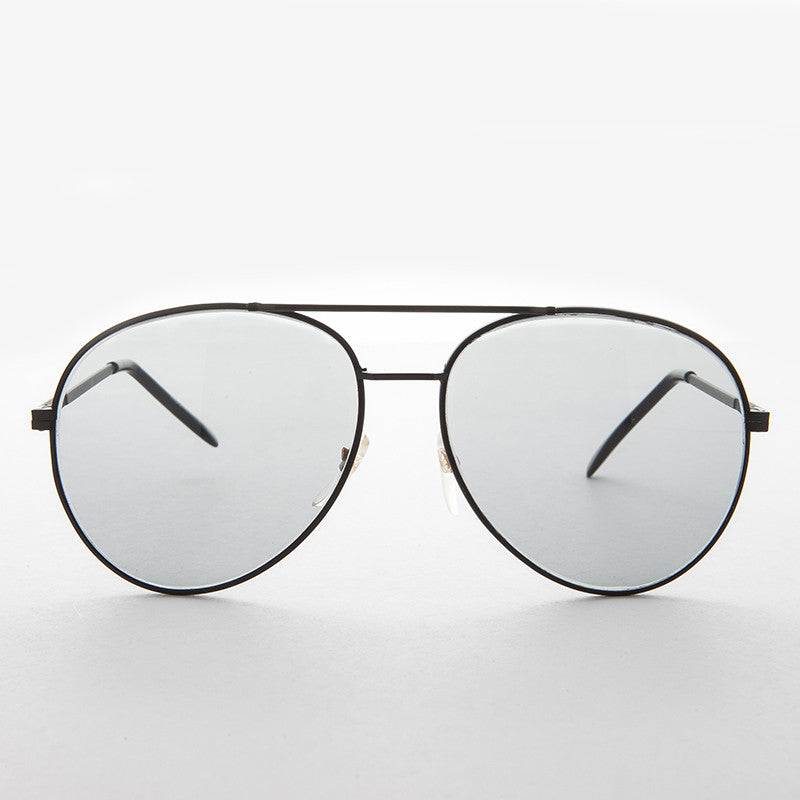 Round Aviator Sunglass with Transition Corning Glass Lens - Bermuda