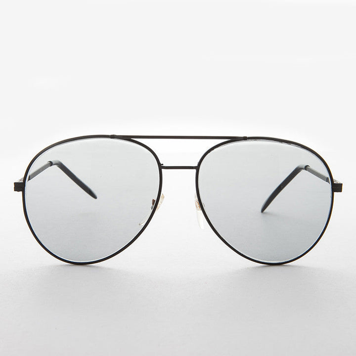 Round Aviator Sunglass with Transition Corning Glass Lens - Bermuda