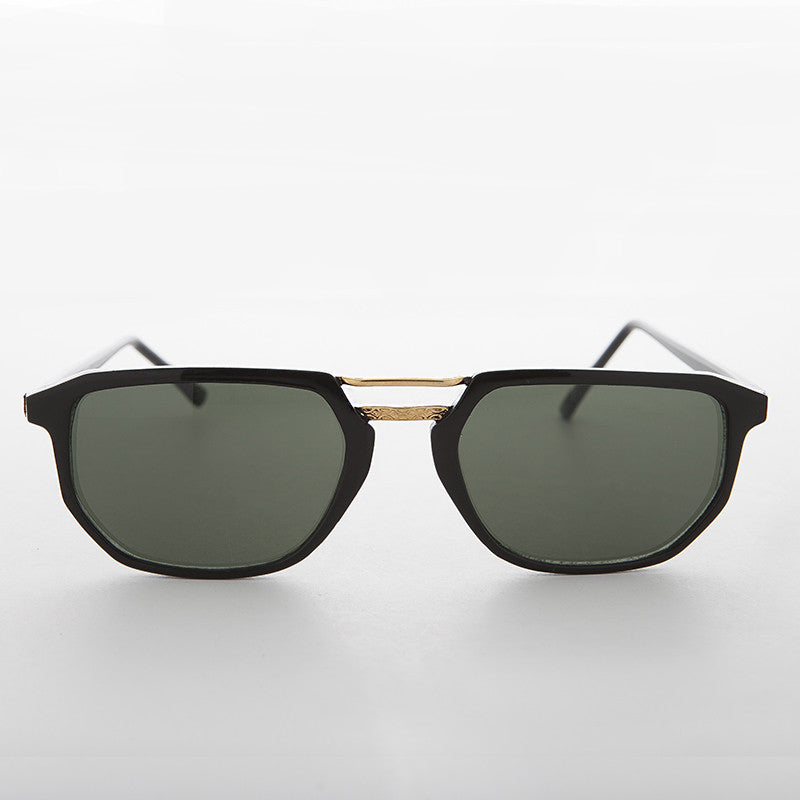 Retro Square Aviator Vintage Sunglass with Flat Top - Bowie