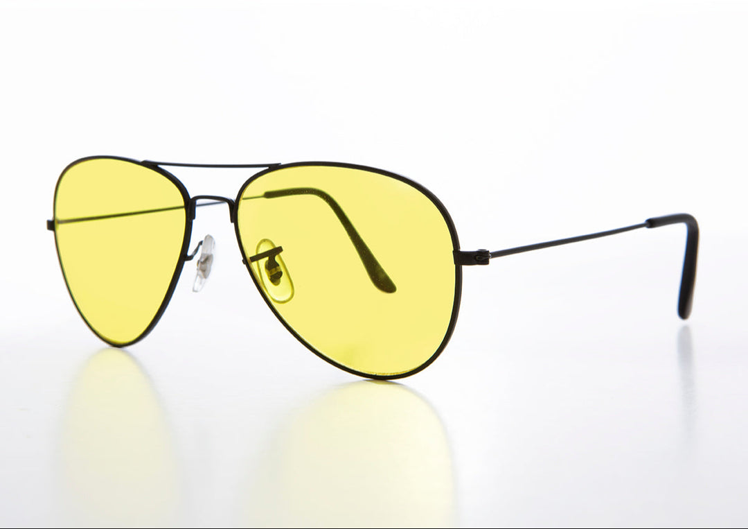 Classic Yellow Lens Pilot Sunglasses - Buck