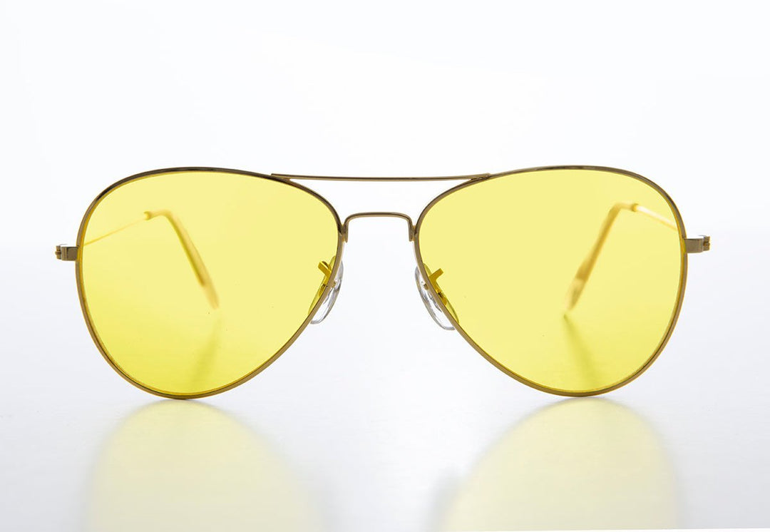 Classic Yellow Lens Pilot Sunglasses - Buck