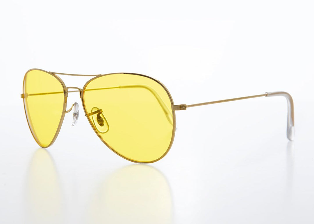 Classic Yellow Lens Pilot Sunglasses - Buck