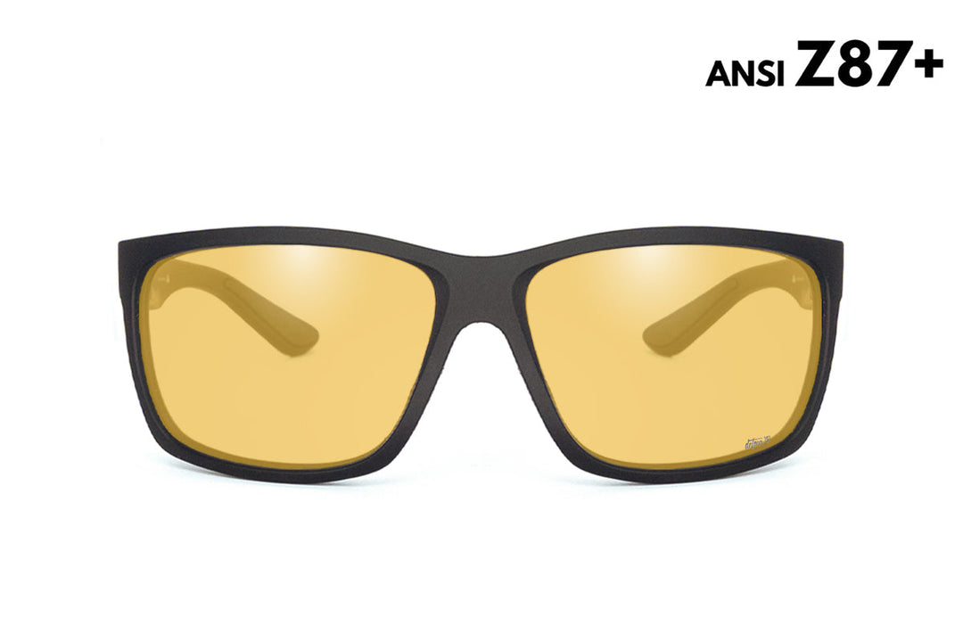Breach - Matte Black - HD Night Yellow ANSI Z87+