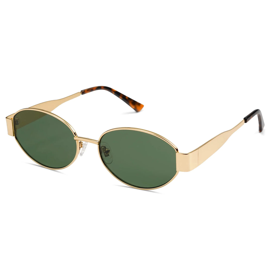 Retro Oval Sunglasses with UV400 Protection
