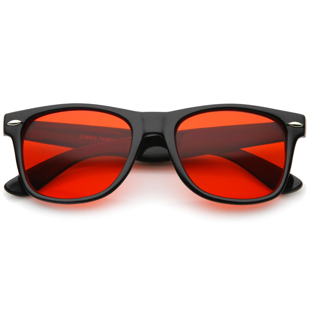 Limited Edition Color Tinted Lens Horned Rim Sunglasses 8803