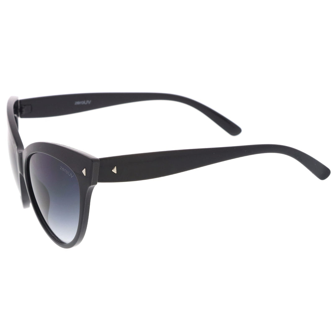 High Pointed Tip Inset Frame Oversize Cat Eye Sunglasses 8462