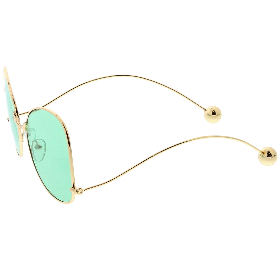 Women's Retro Oversize Butterfly Shape Color Tone Lens Sunglasses C443