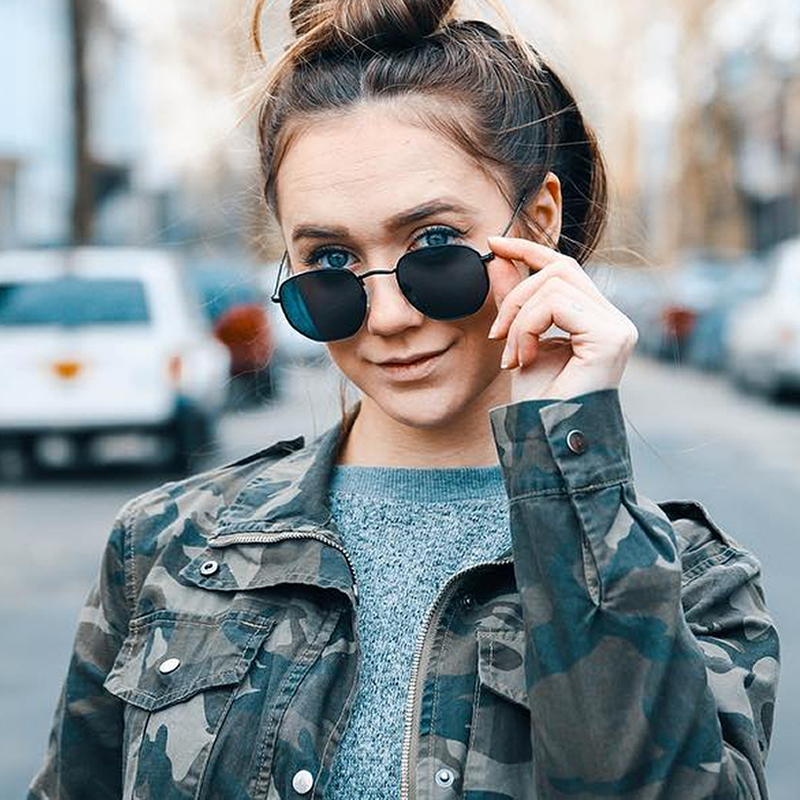 Retro Dapper Indie Modern Flat Geometric Lens Sunglasses C518