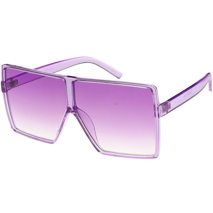 Women's Oversize Festival Color Tone Square Sunglasses C581