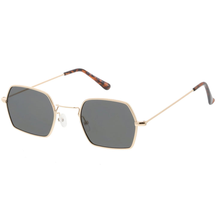Ultra Slim Metal Hexagon Geometric Sunglasses C633