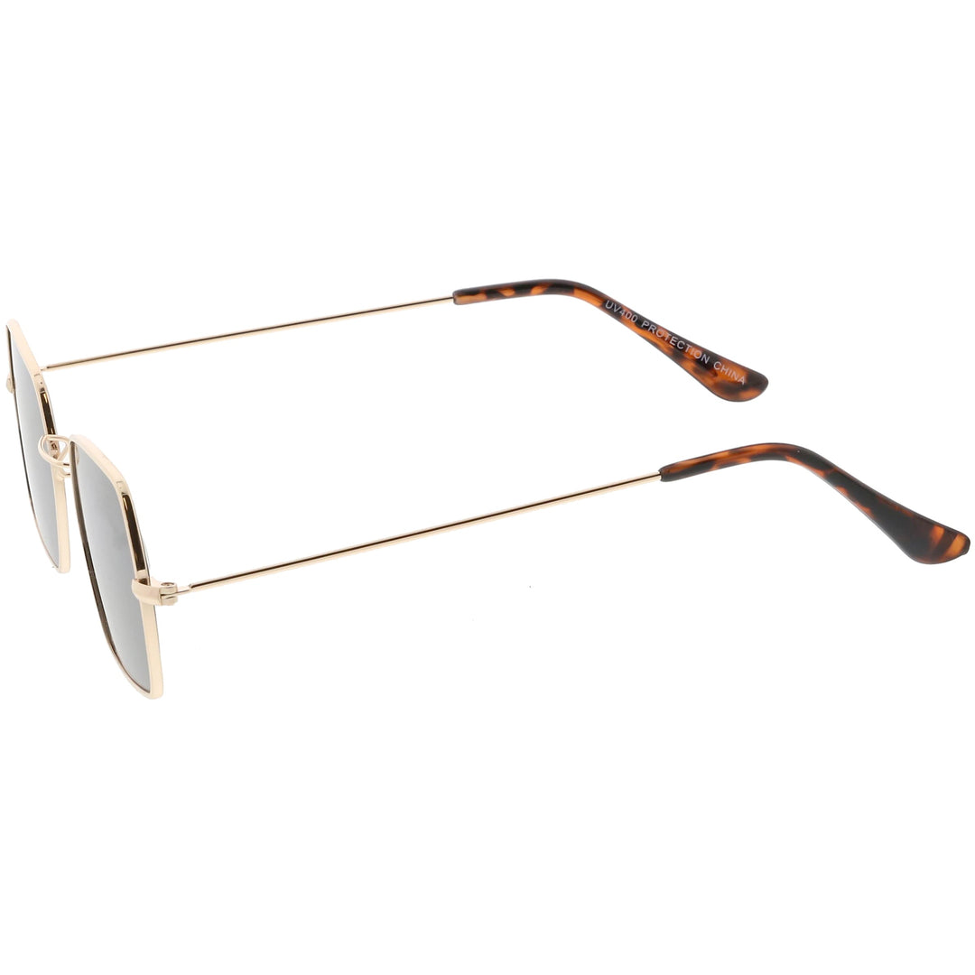 Ultra Slim Metal Hexagon Geometric Sunglasses C633