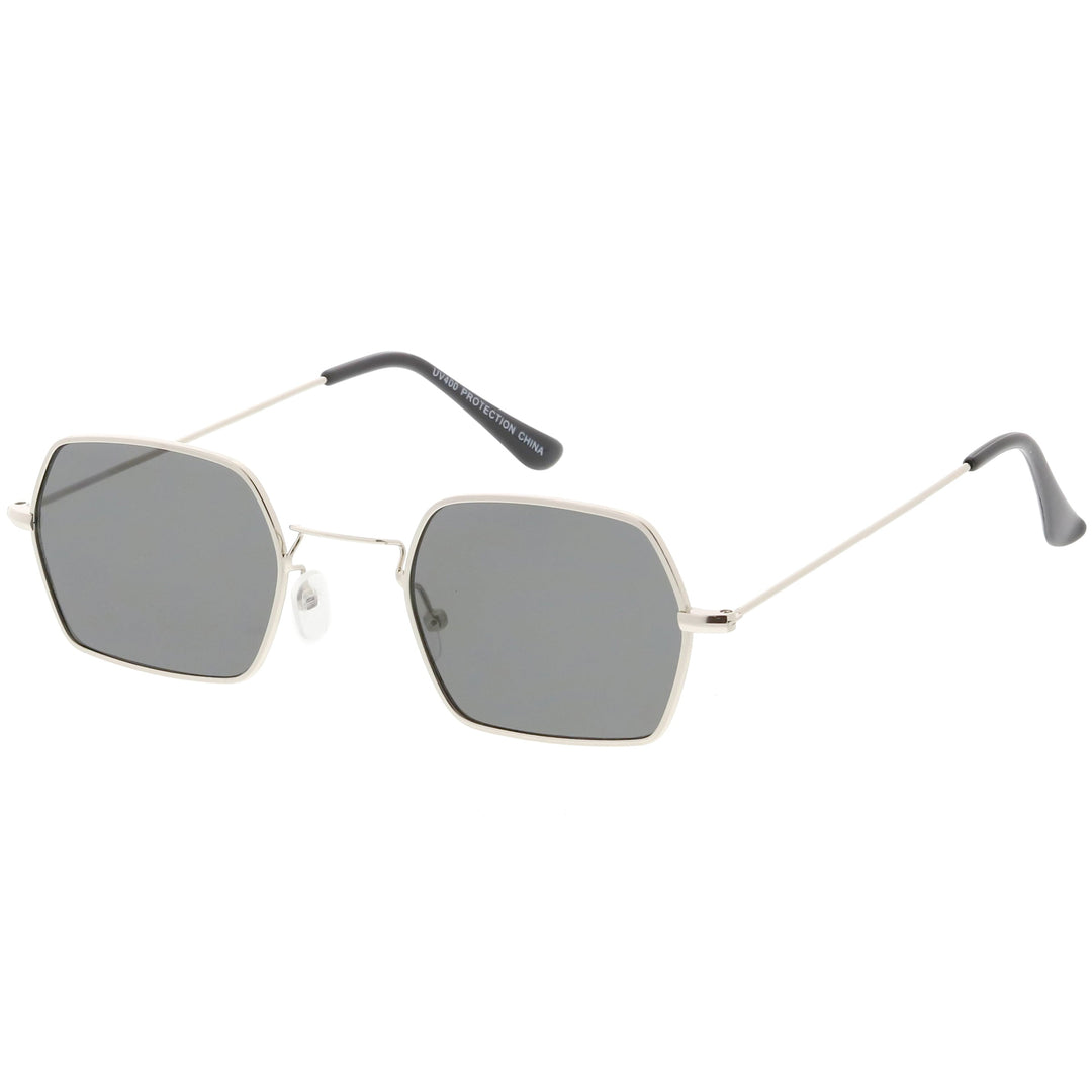 Ultra Slim Metal Hexagon Geometric Sunglasses C633