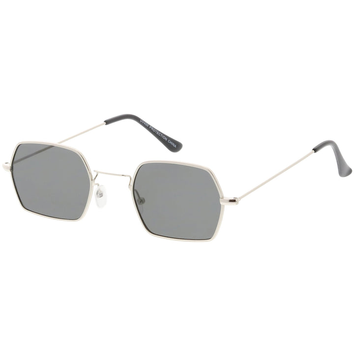 Ultra Slim Metal Hexagon Geometric Sunglasses C633