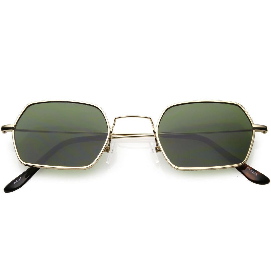 Ultra Slim Metal Hexagon Geometric Sunglasses C633
