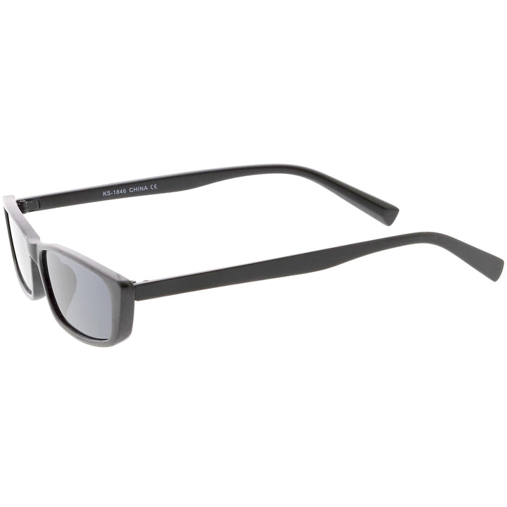 Retro Slim Flat Top Narrow 1990's Sunglasses C671