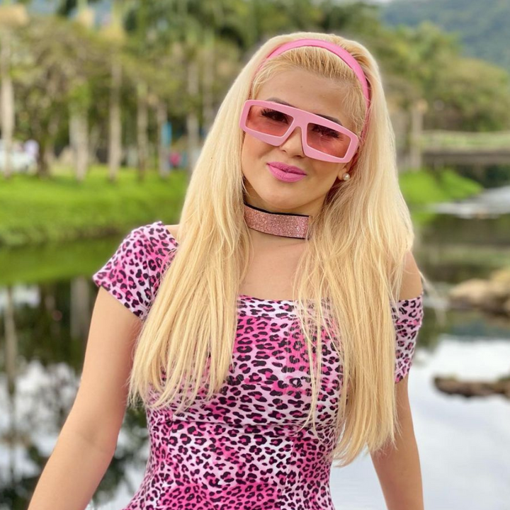 Retro Modern Rectangle Flat Lens Color Tinted Sunglasses C747