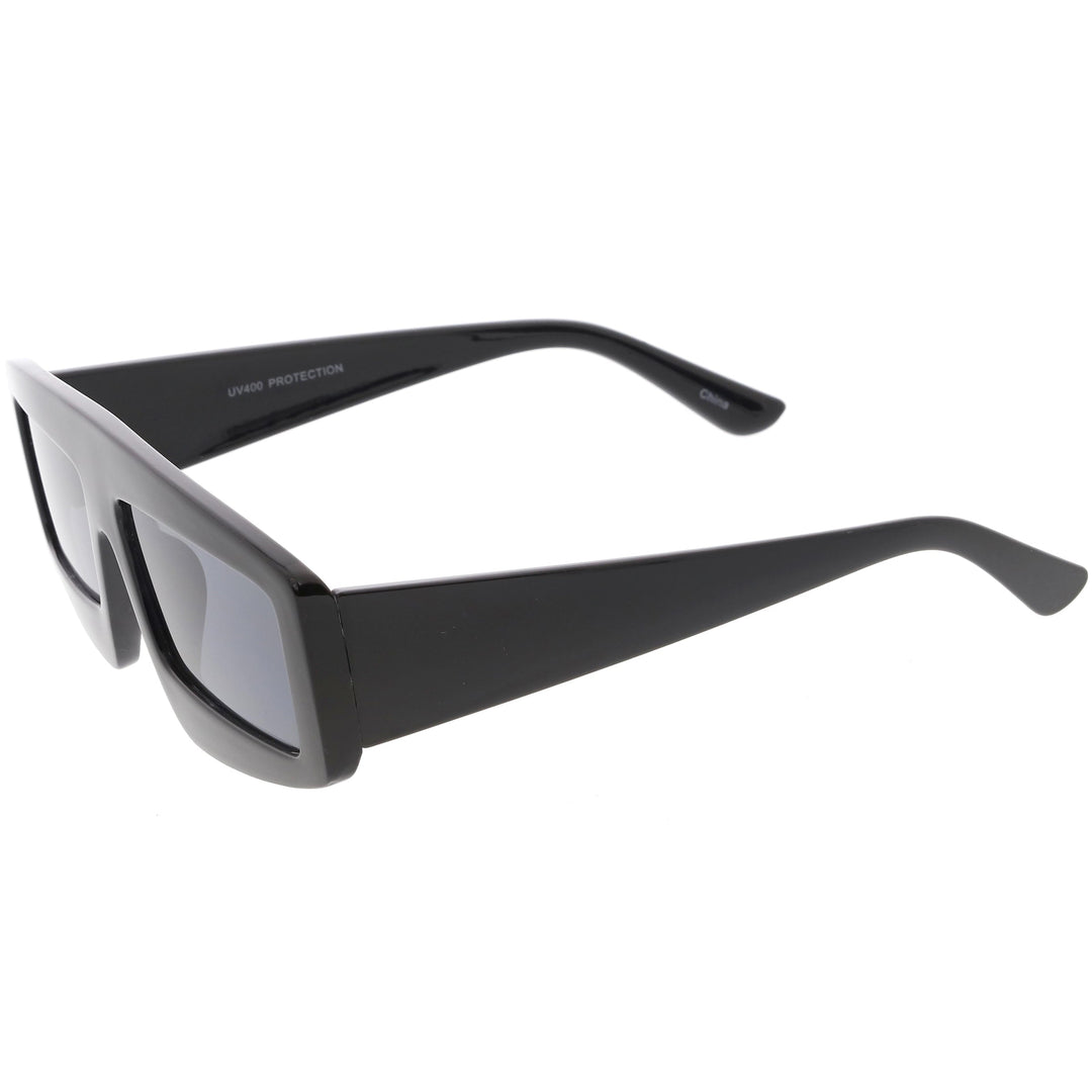 Futuristic Retro Rectangle Block Flat Lens Sunglasses C752