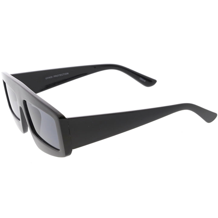 Futuristic Retro Rectangle Block Flat Lens Sunglasses C752