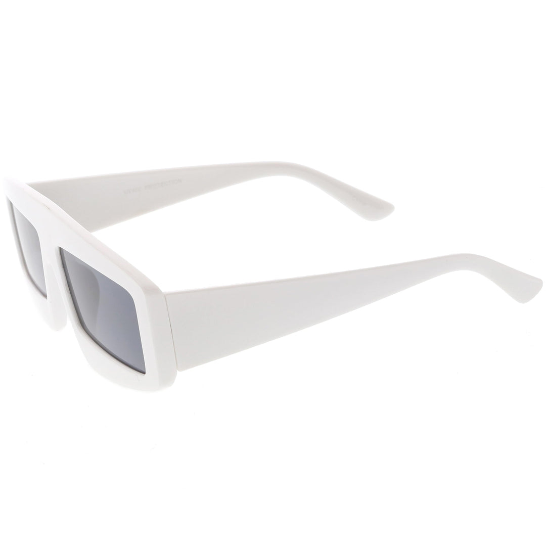 Futuristic Retro Rectangle Block Flat Lens Sunglasses C752