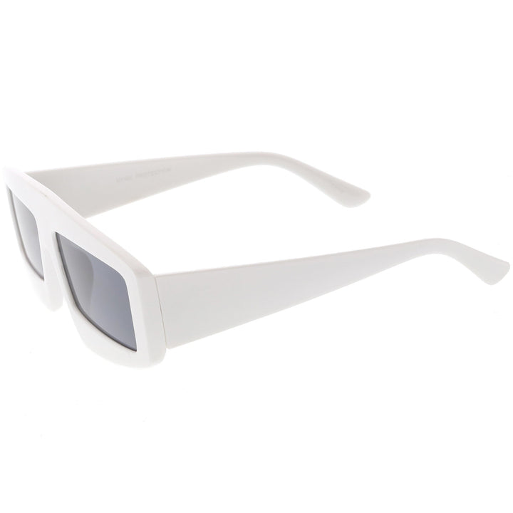 Futuristic Retro Rectangle Block Flat Lens Sunglasses C752