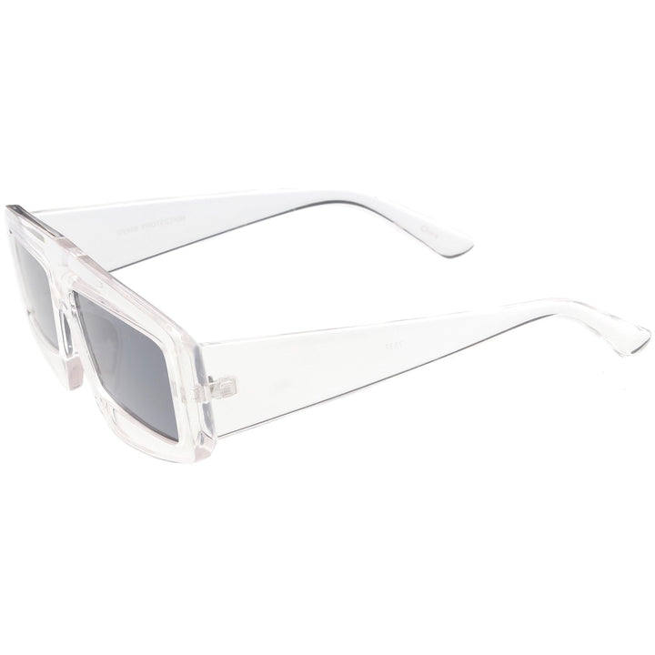Futuristic Retro Rectangle Block Flat Lens Sunglasses C752