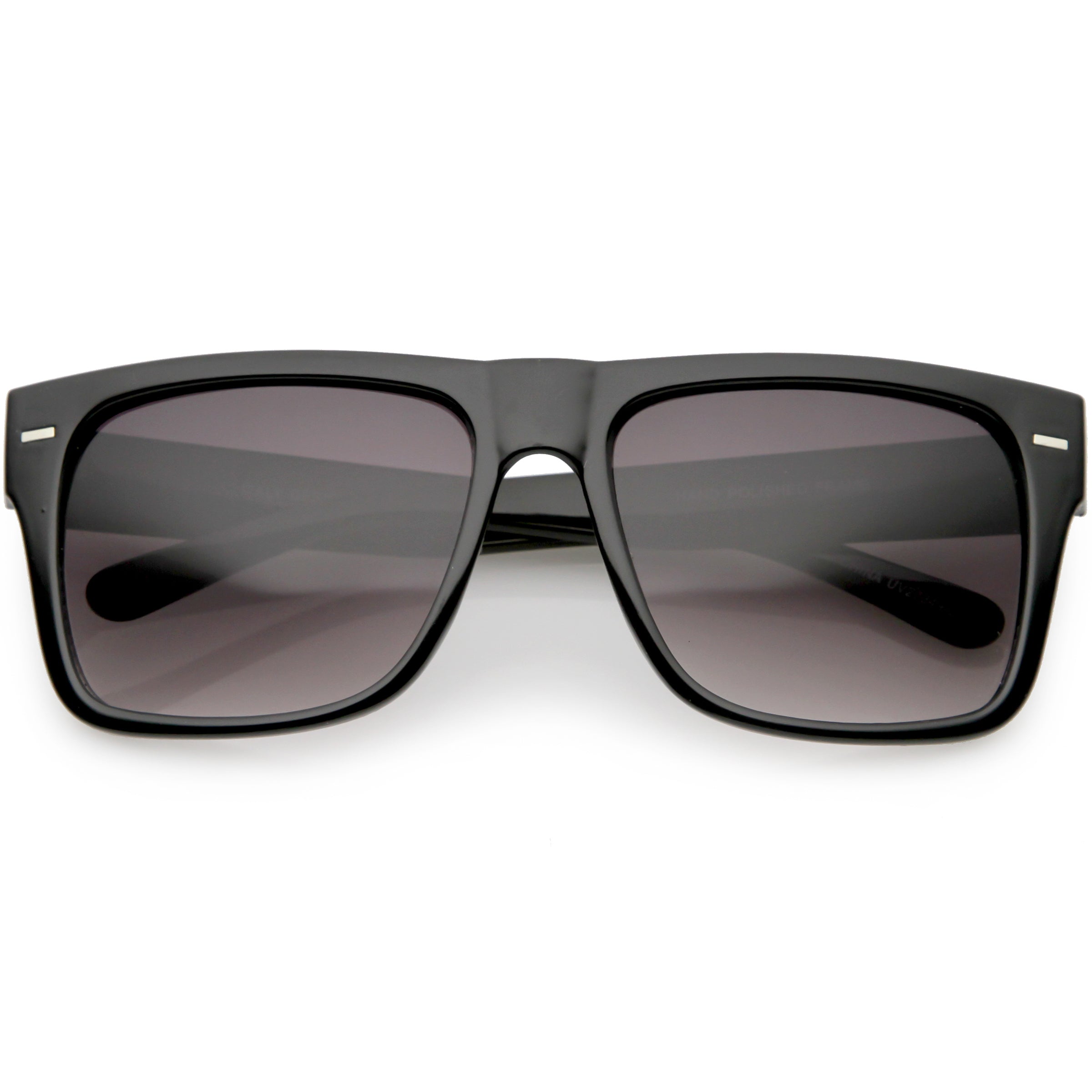 Retro Square Neutral Colored Lens Horn Rimmed Sunglasses C785 – spare ...