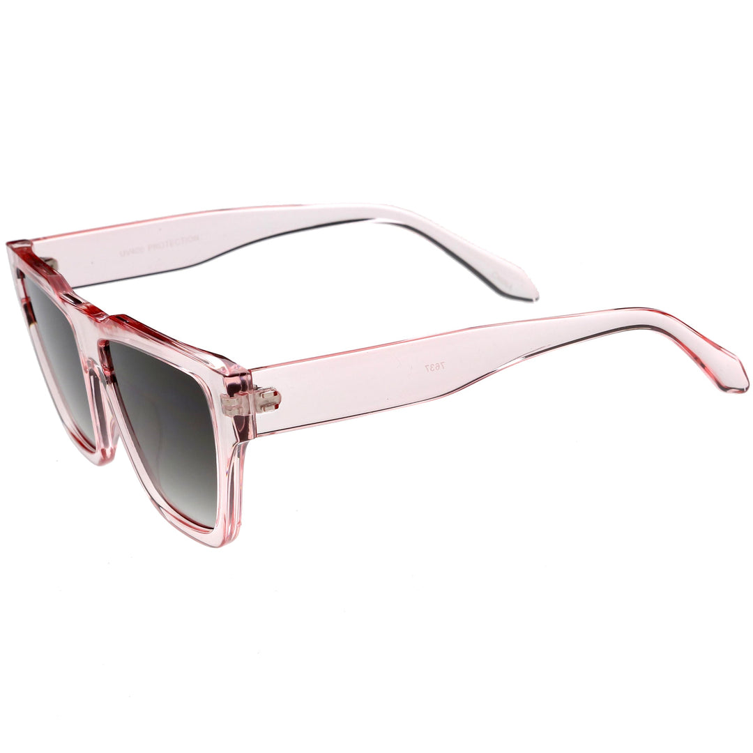 Retro Modern Horned Rim Flat Top Square Aviator Sunglasses C920