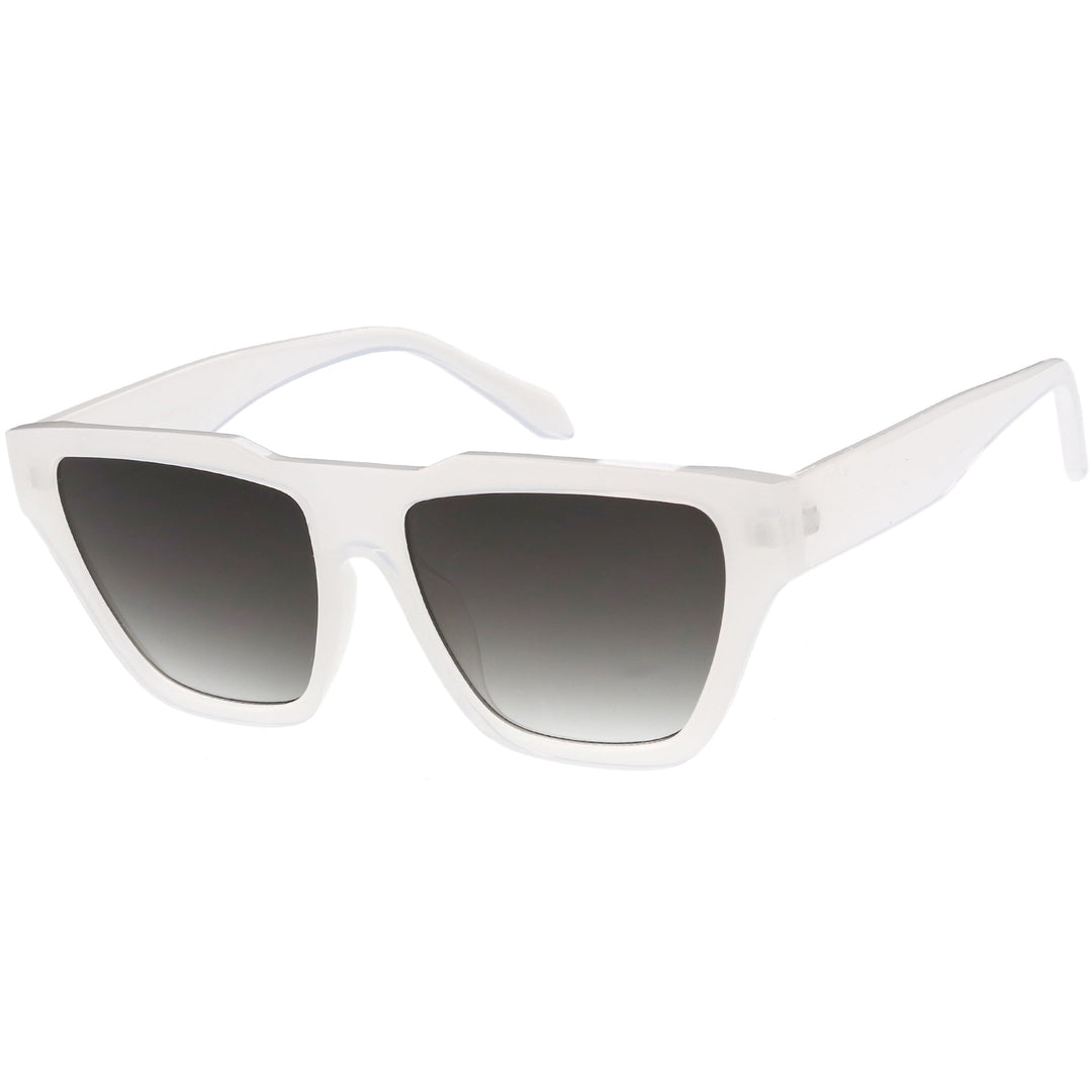 Retro Modern Horned Rim Flat Top Square Aviator Sunglasses C920