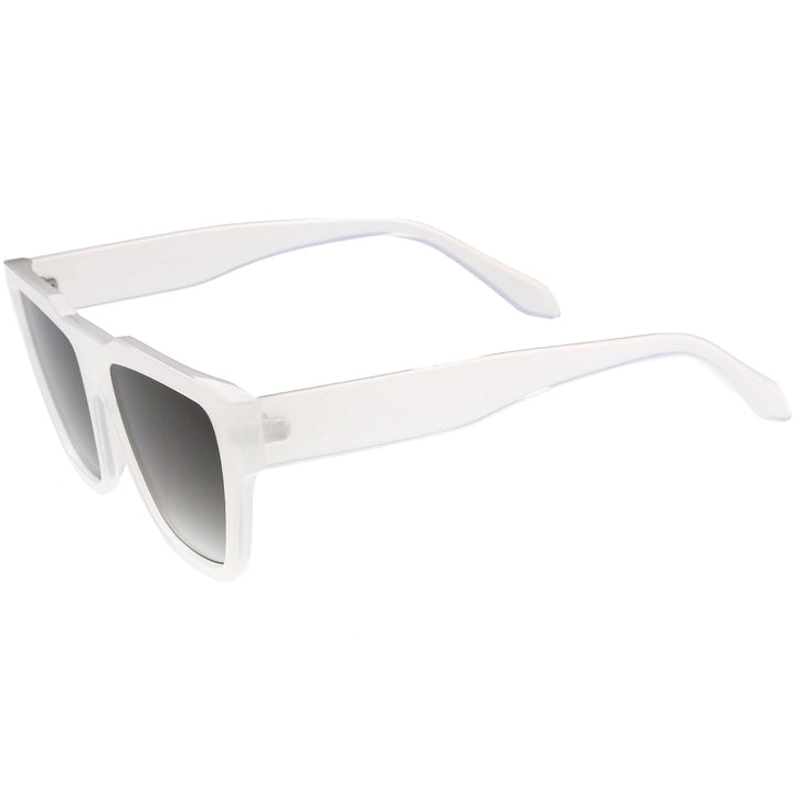 Retro Modern Horned Rim Flat Top Square Aviator Sunglasses C920