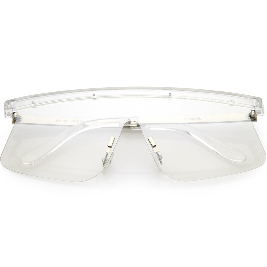 Retro Modern Blade Cut Shield Sports Sunglasses C941