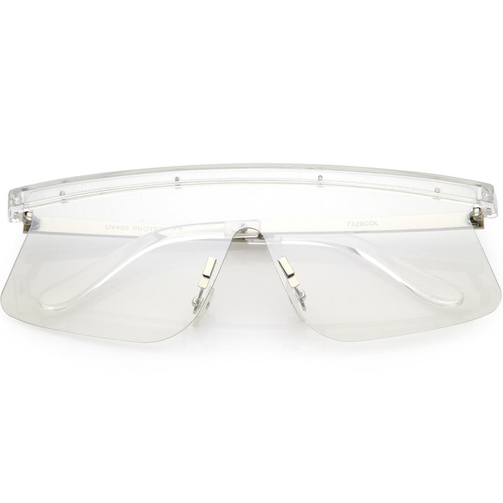 Retro Modern Blade Cut Shield Sports Sunglasses C941