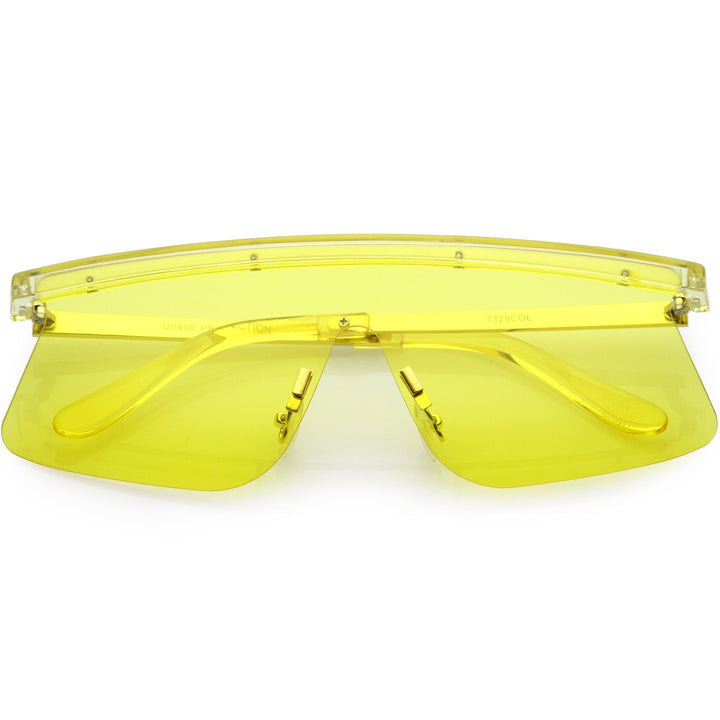 Retro Modern Blade Cut Shield Sports Sunglasses C941