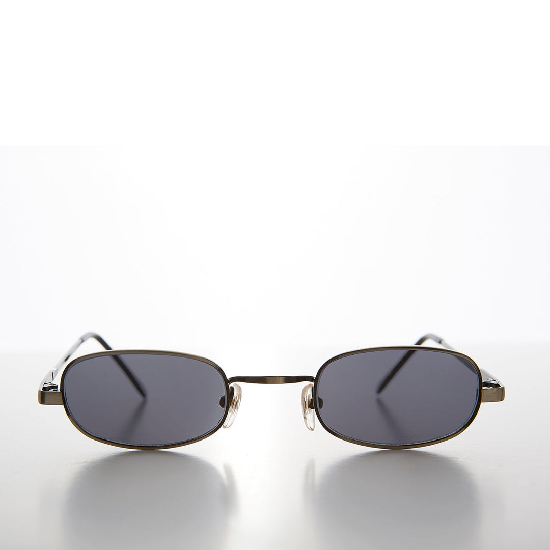 Tiny Half Frame Rectangular 90s Vintage Sunglass - Carson