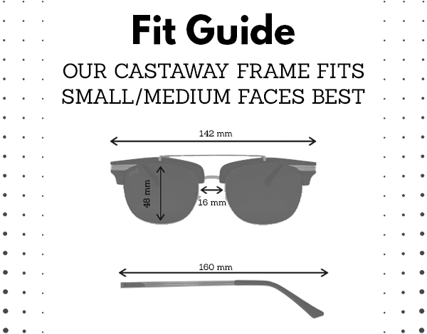 Tortoise Shell Gold - Jet Black Lens Polarized - Castaway