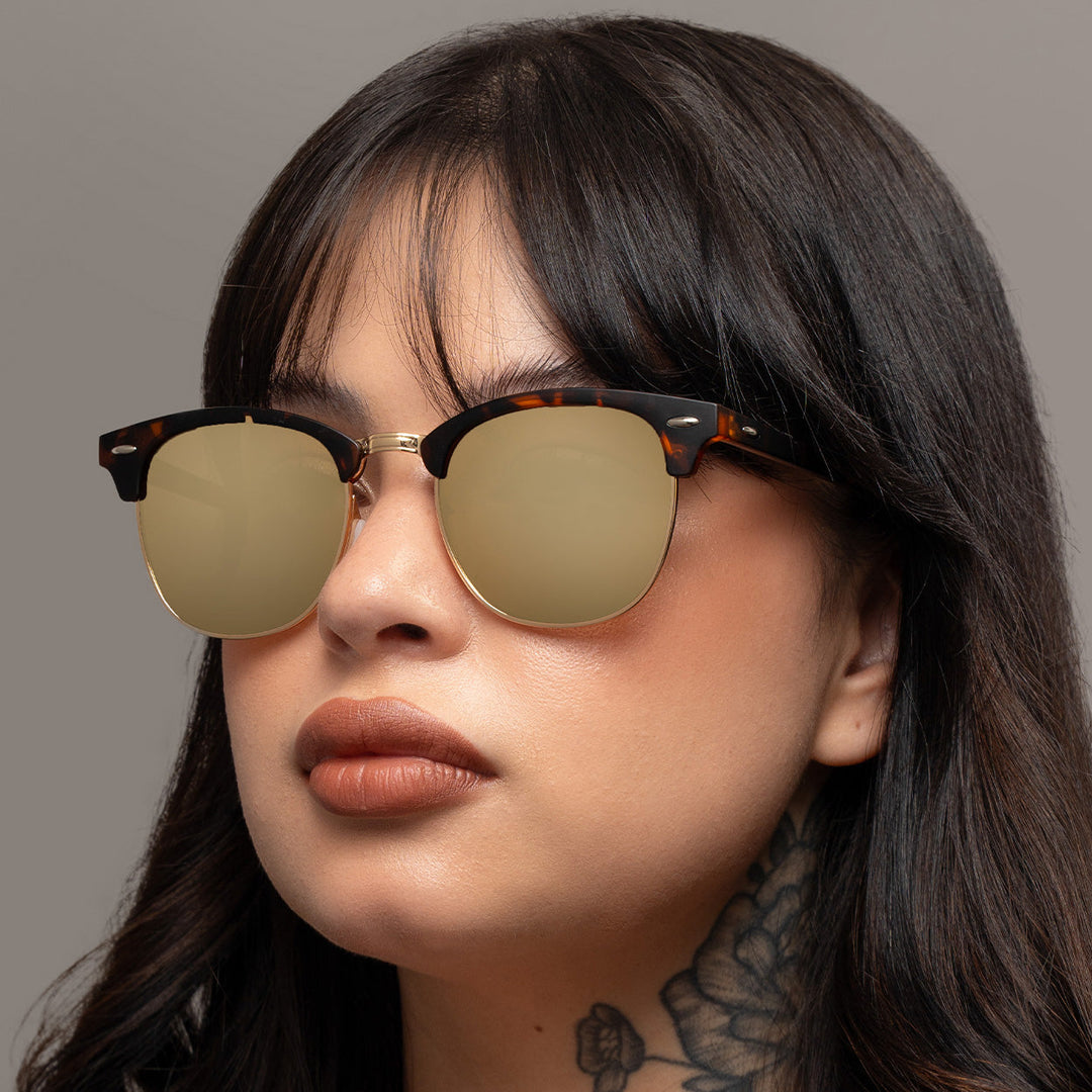 The Masters – Mirrored Brown Clubmaster Sunglasses