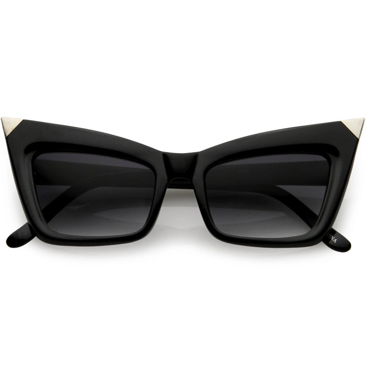 Sharp High-Pointed Metal Tip Designer-Inspired Fashion Cat Eye Sunglasses D004