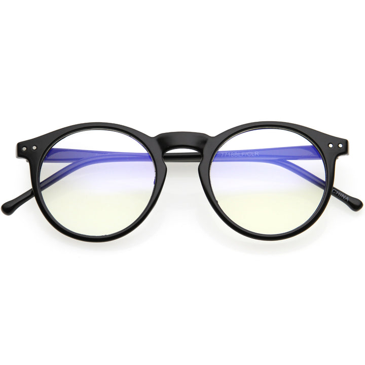 Retro P3 Shaped Clear Lens Blue Light Blocking Glasses D158