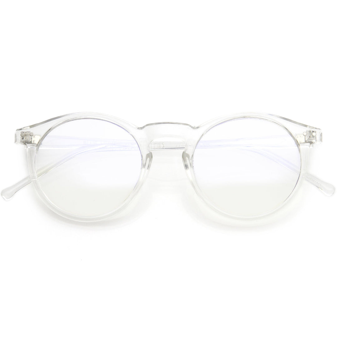Retro P3 Shaped Clear Lens Blue Light Blocking Glasses D158