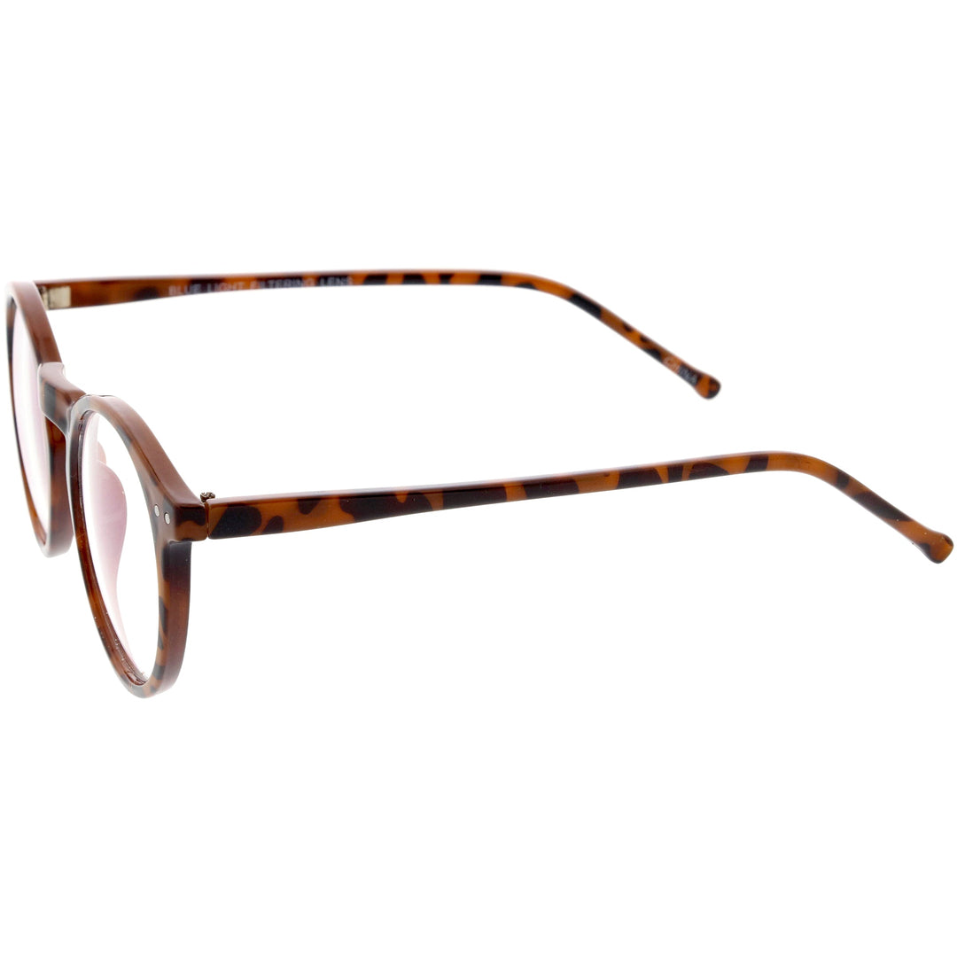 Retro P3 Shaped Clear Lens Blue Light Blocking Glasses D158